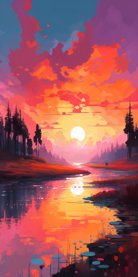 Alena Aenami、水彩铅笔、风景、明亮、活力、美丽