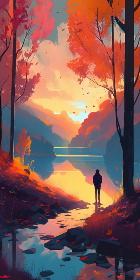 Alena Aenami、水彩铅笔、风景、明亮、活力、美丽