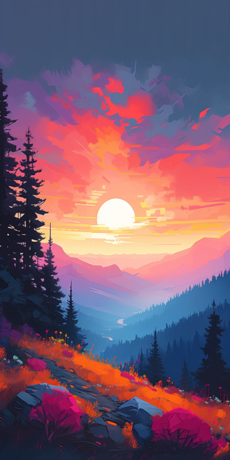 Alena Aenami、水彩铅笔、风景、明亮、活力、美丽