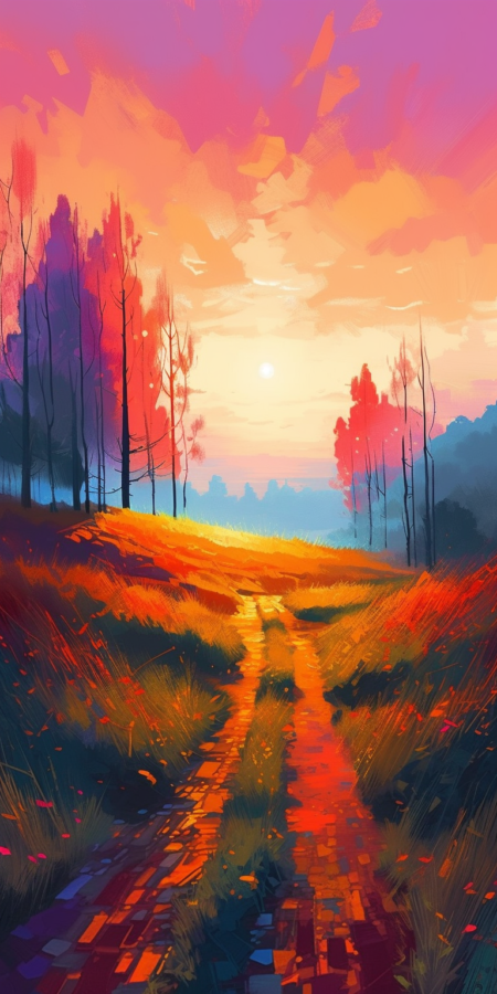 Alena Aenami、水彩铅笔、风景、明亮、活力、美丽
