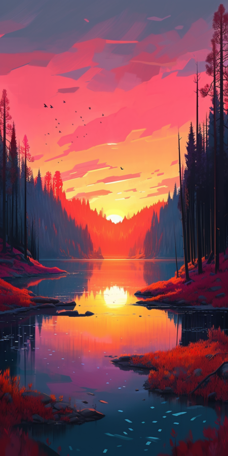 Alena Aenami、水彩铅笔、风景、明亮、活力、美丽