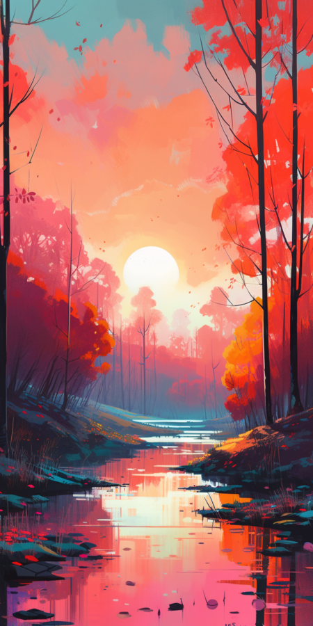 Alena Aenami、水彩铅笔、风景、明亮、活力、美丽