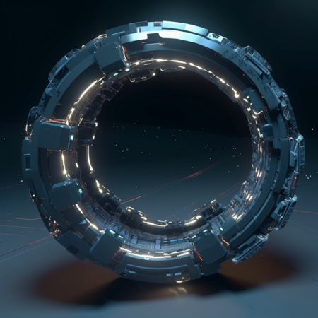 大科幻环结构， 史诗电影色彩过滤器和 vfx ， 光线追踪， 粒子 FX