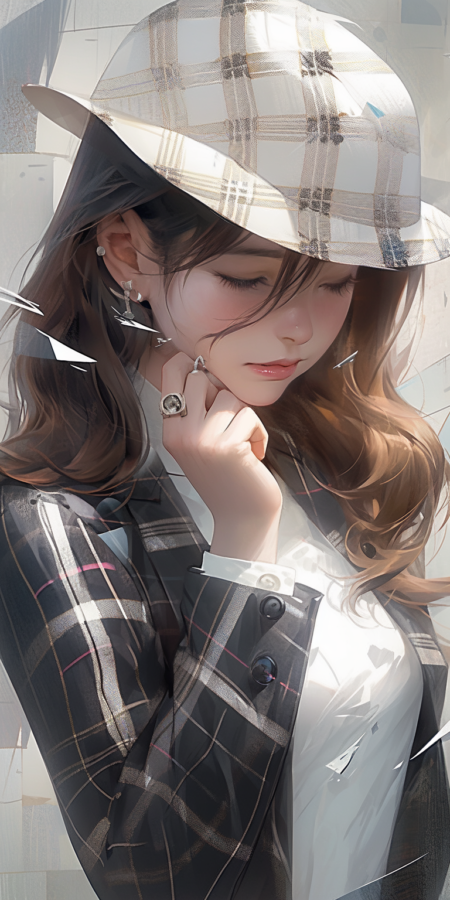 人像摄影， 由 artgerm拍摄， 泰国女性在一张巧妙风格化的时尚照片中展示， 时尚头饰， 灵感来自顶级模特，构图的 巧妙运用， 灵感来自 Yanjun Cheng ， 鼓舞人心的纹理使用， 珍珠母呈彩虹色， 独特的重复图案， 全息白， 写实