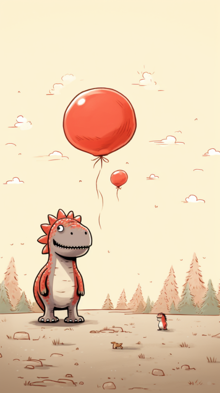 Wimsical 恐龙， 利兹·克里莫 (Liz Climo) 风格