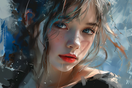 美丽的女孩，wlop风格