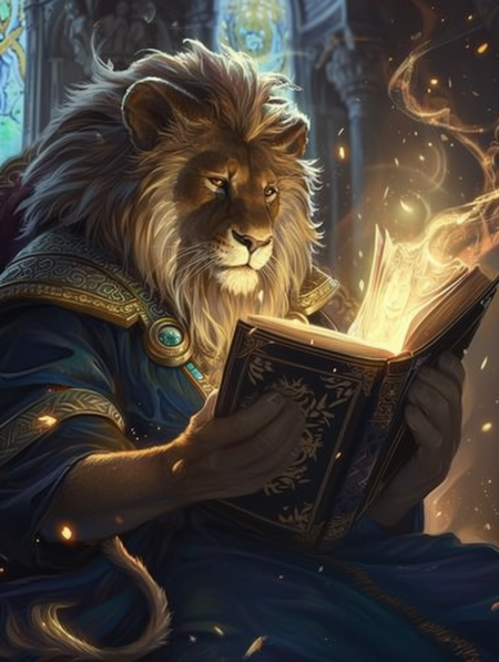 狮子巫师，在一个神奇的地方读一本魔法书